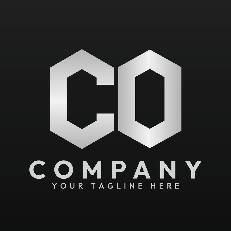Logo template of letter C and O vector