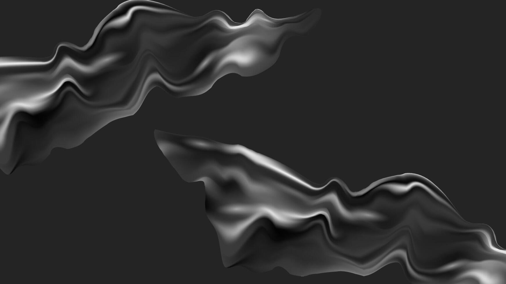 3d design with silk texture cloth background. Pieces flying fabric black. Luxurious satin fabric. Product advertising design. realistic illustration. vector
