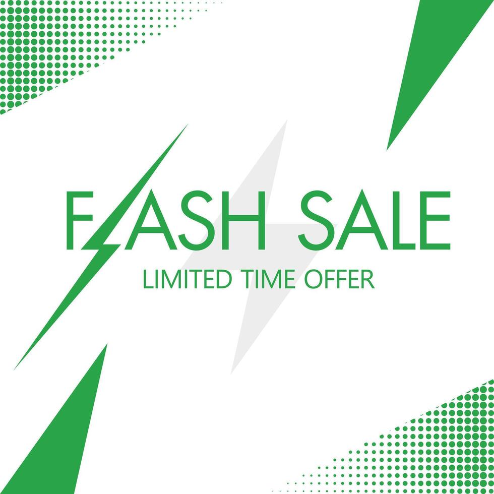 flash sale design limited time offer, The flash symbol in flash sale represents the letter L. vector