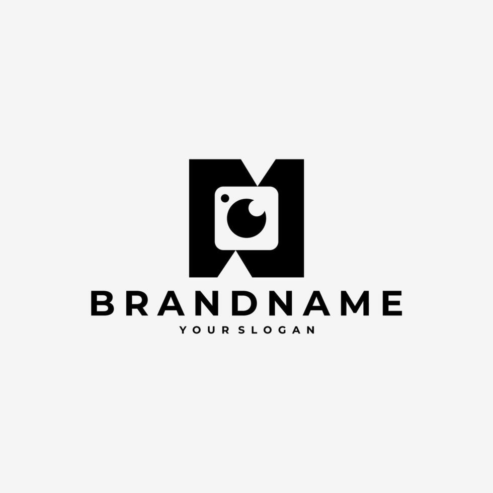 LETTER N INITIAL PHOTOGRAPHY CAMERA LOGO ICON ILLUSTRATION vector