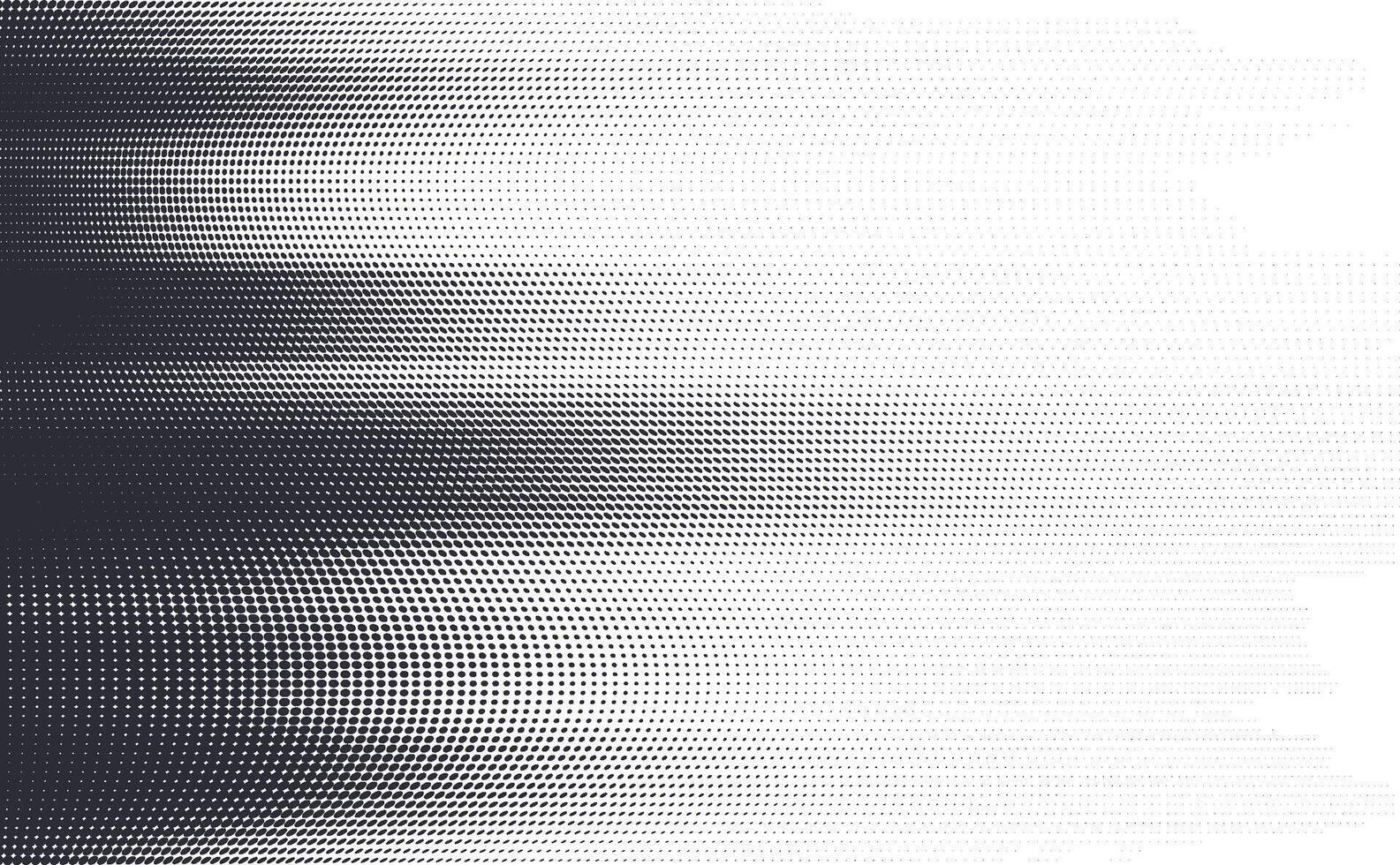 Abstract glitch halftone background with grainy horizontal stripes. Dotted texture and trendy halftone tonal gradation effect. vector