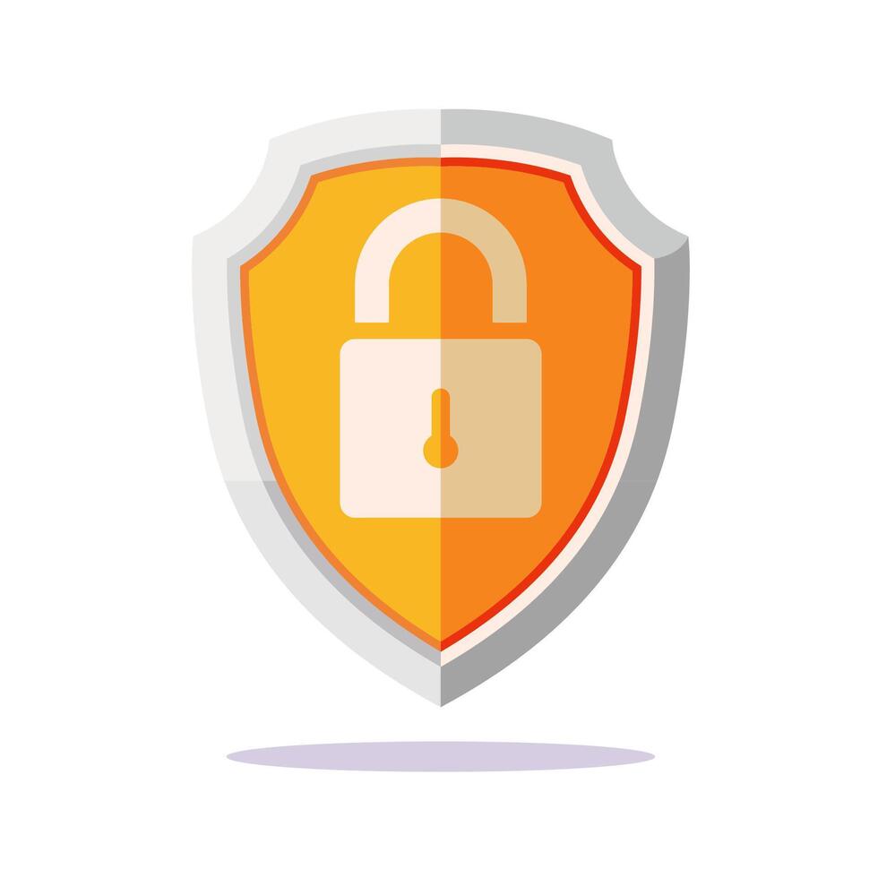 shield padlock icon vector