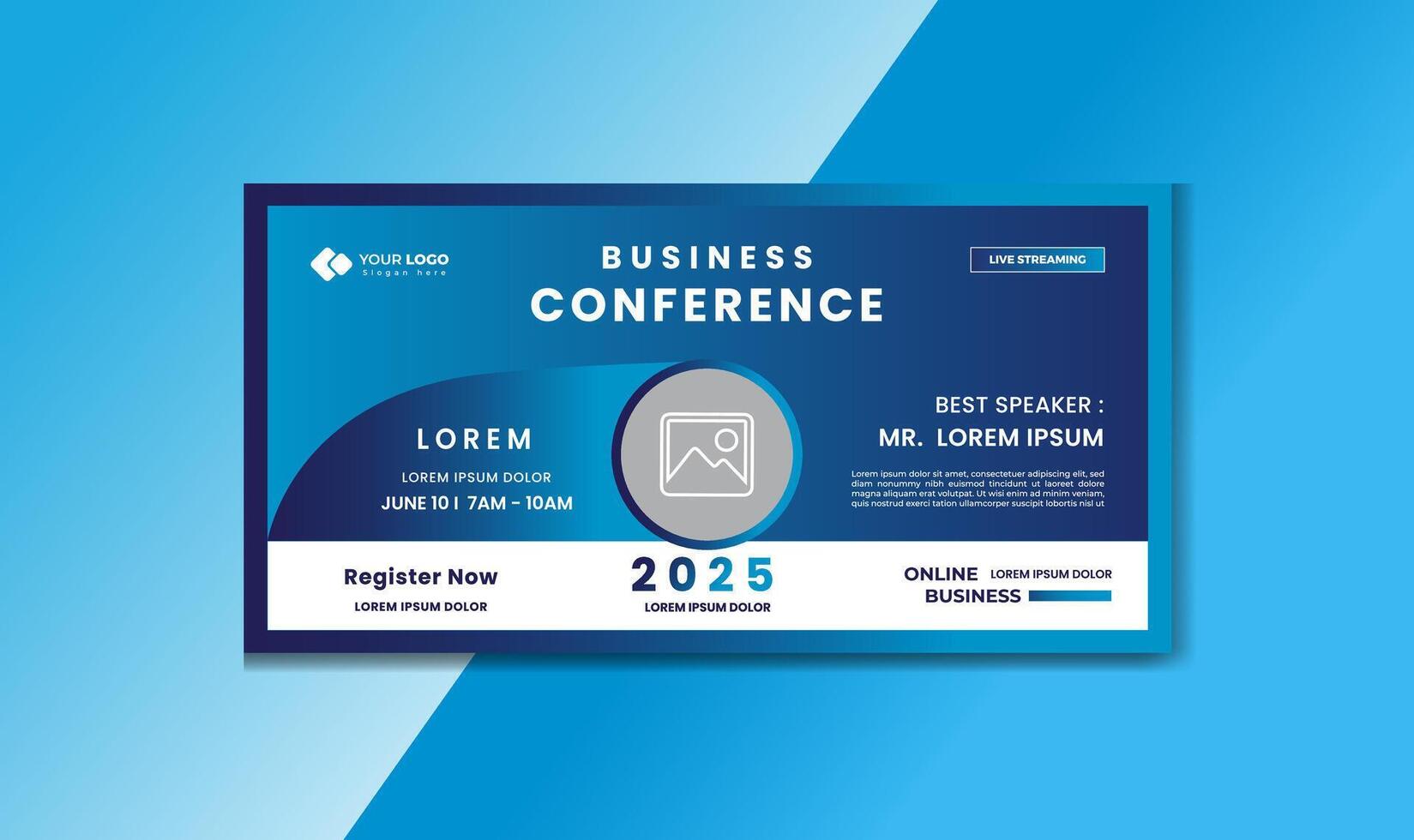Business Conference Corporate online meeting creative social media Design post template icon vector