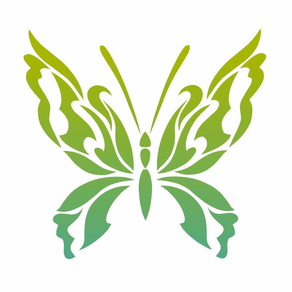 illustration graphics of tribal art abstract design Butterfly vector