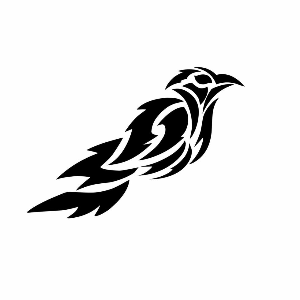 illustration graphic of design abstract tribal art crow vector