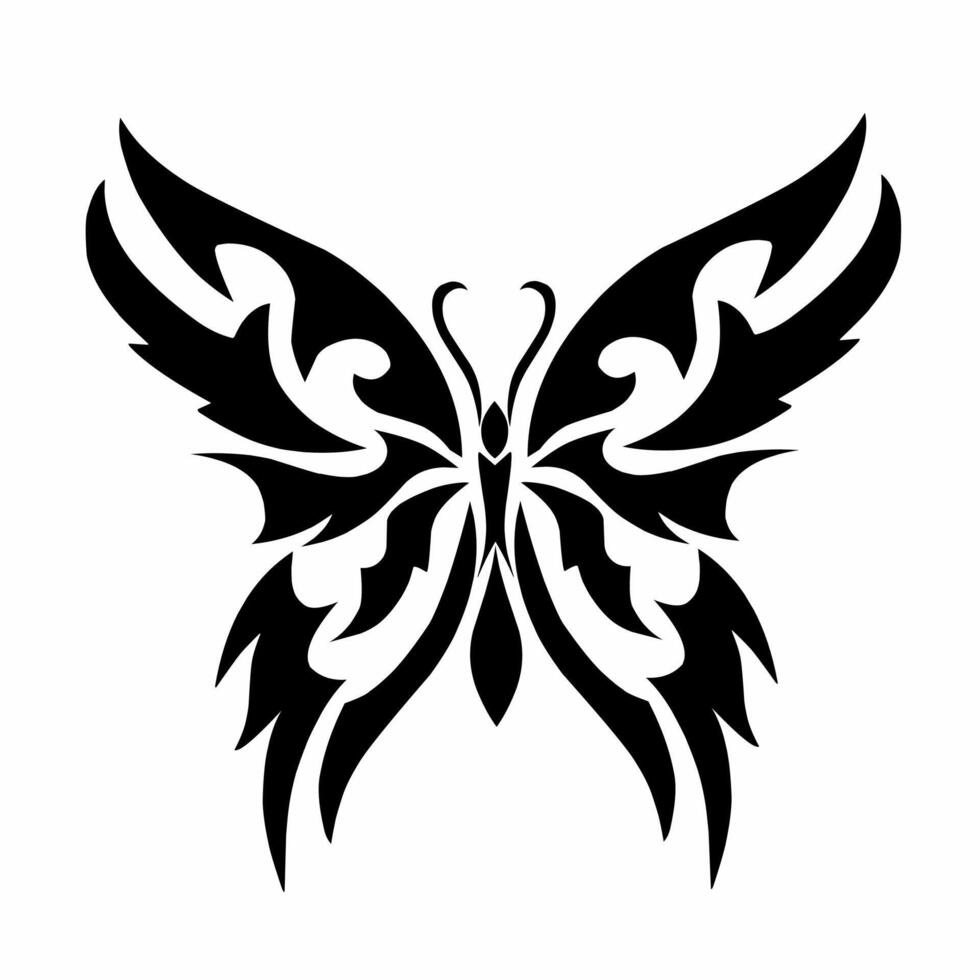 illustration graphics of tribal art abstract design Butterfly vector
