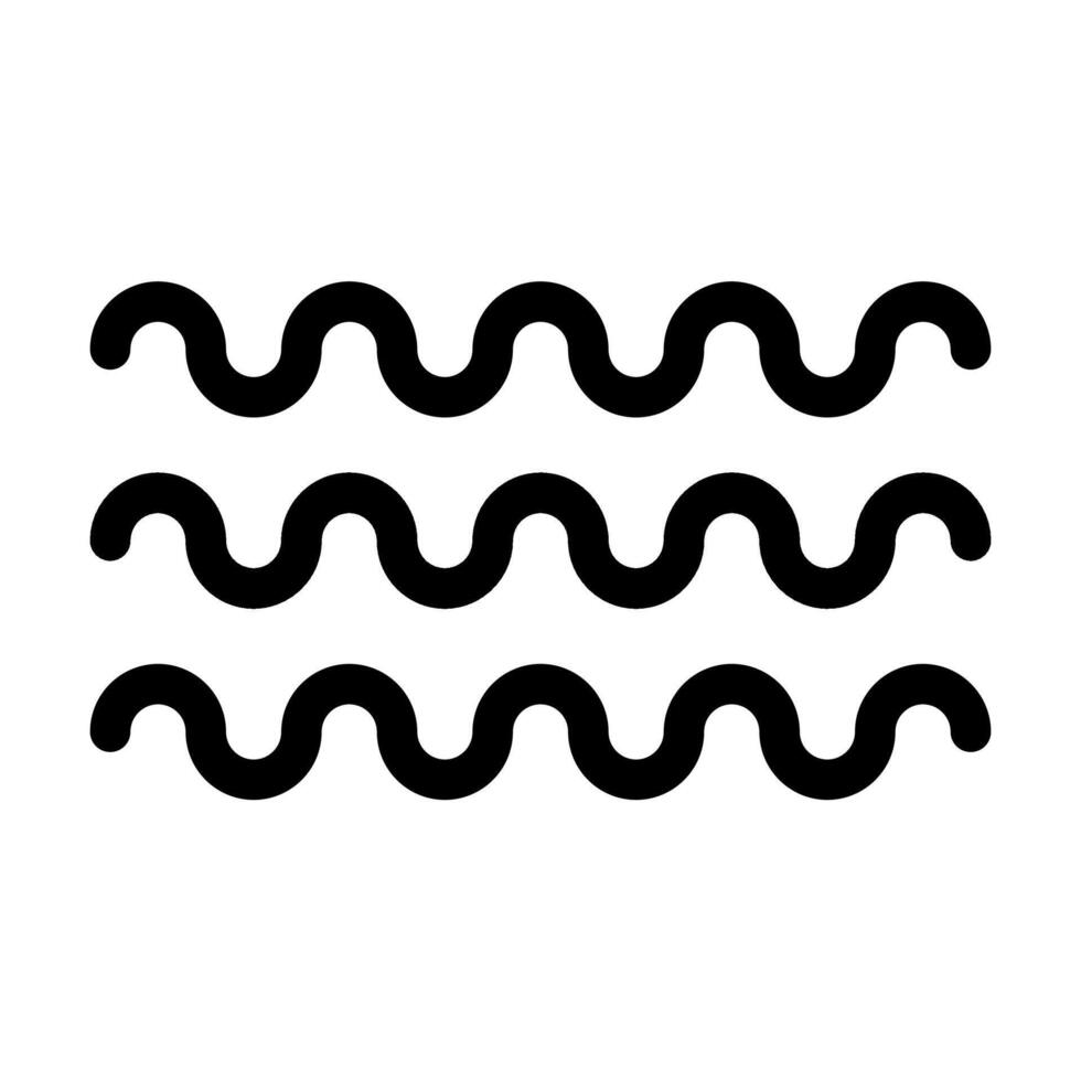 wave icon in line style. illustration vector