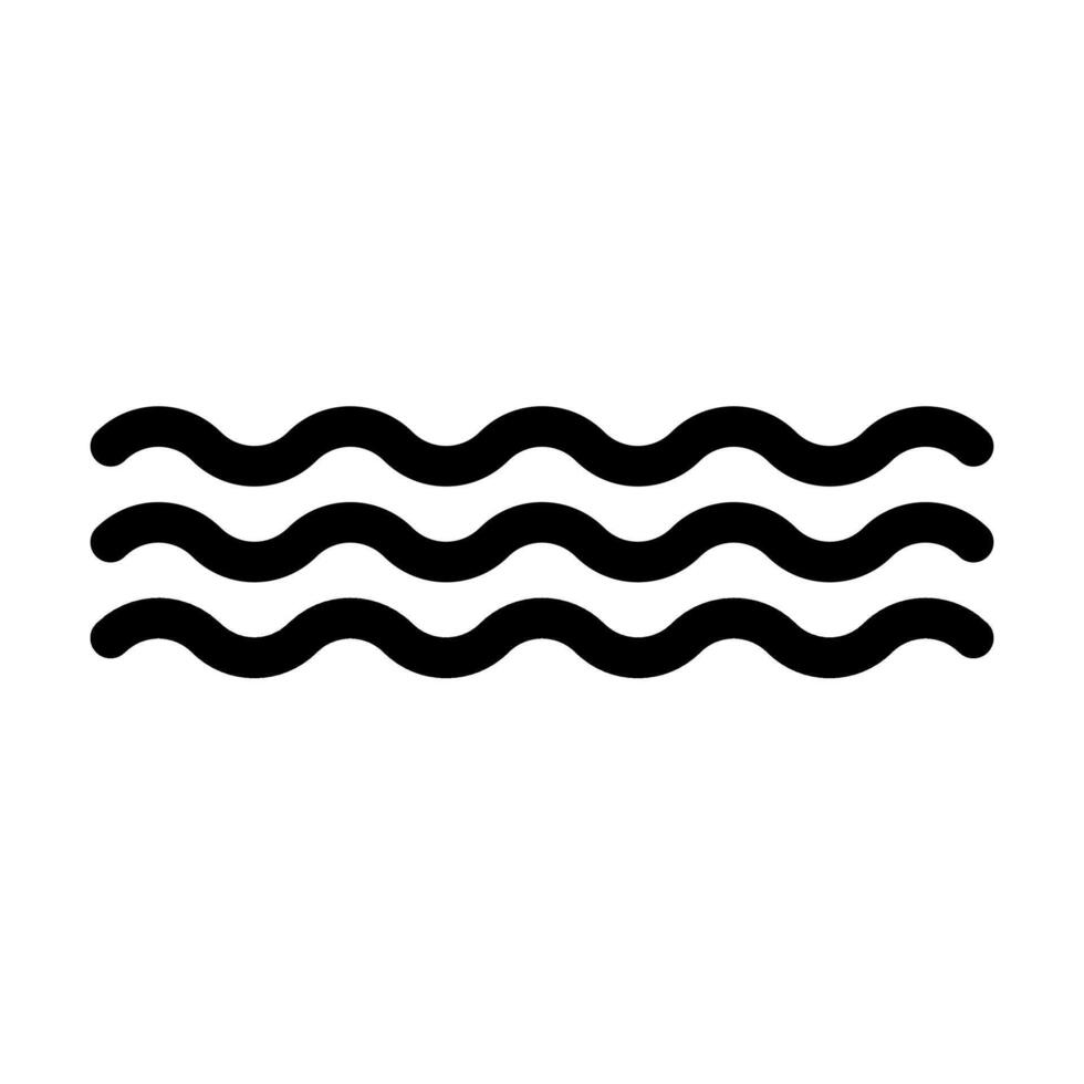 waves icon, sign, symbol in line. illustration vector