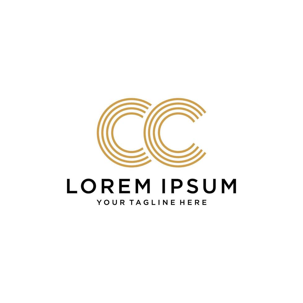 Initial CC Letter Logo Design Template. Monogram and Creative Alphabet CC Letters icon Illustration. vector