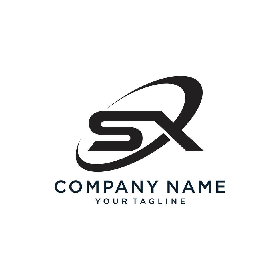 Initial Letter SX Logo Template Design. vector