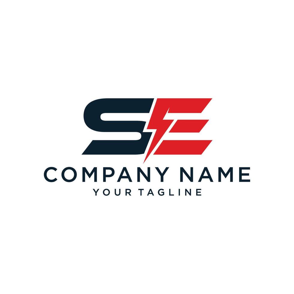 SE Energy Modern Logo Design Template,illustration vector