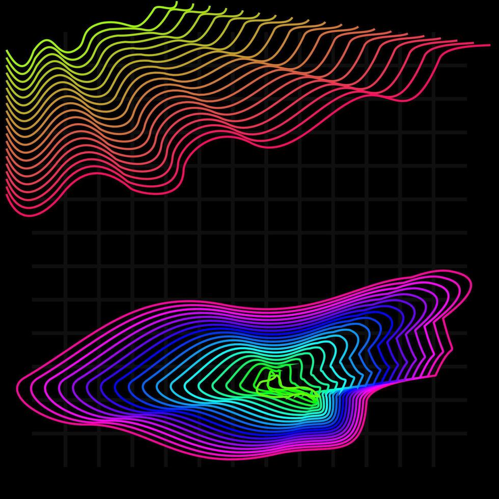 a computer screen with a waveform and a waveform vector