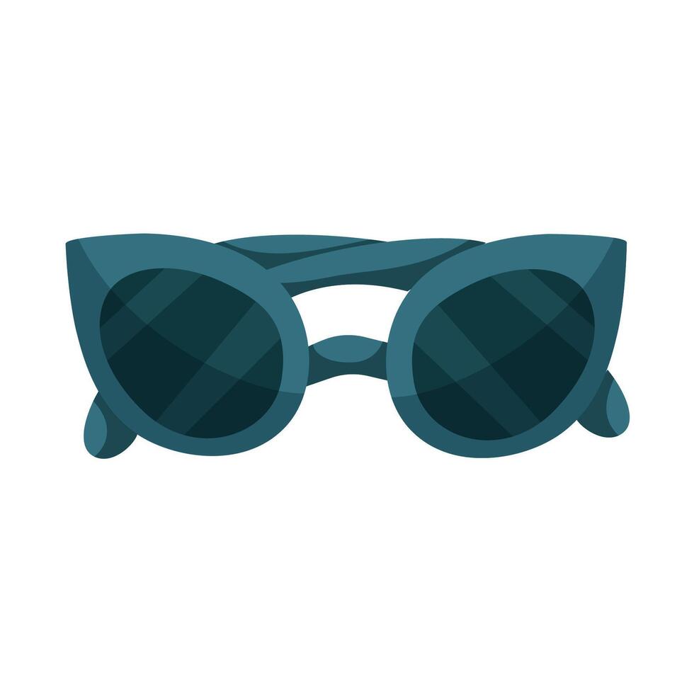 Retro and vintage drop sunglasses. Eye protection from sun vector