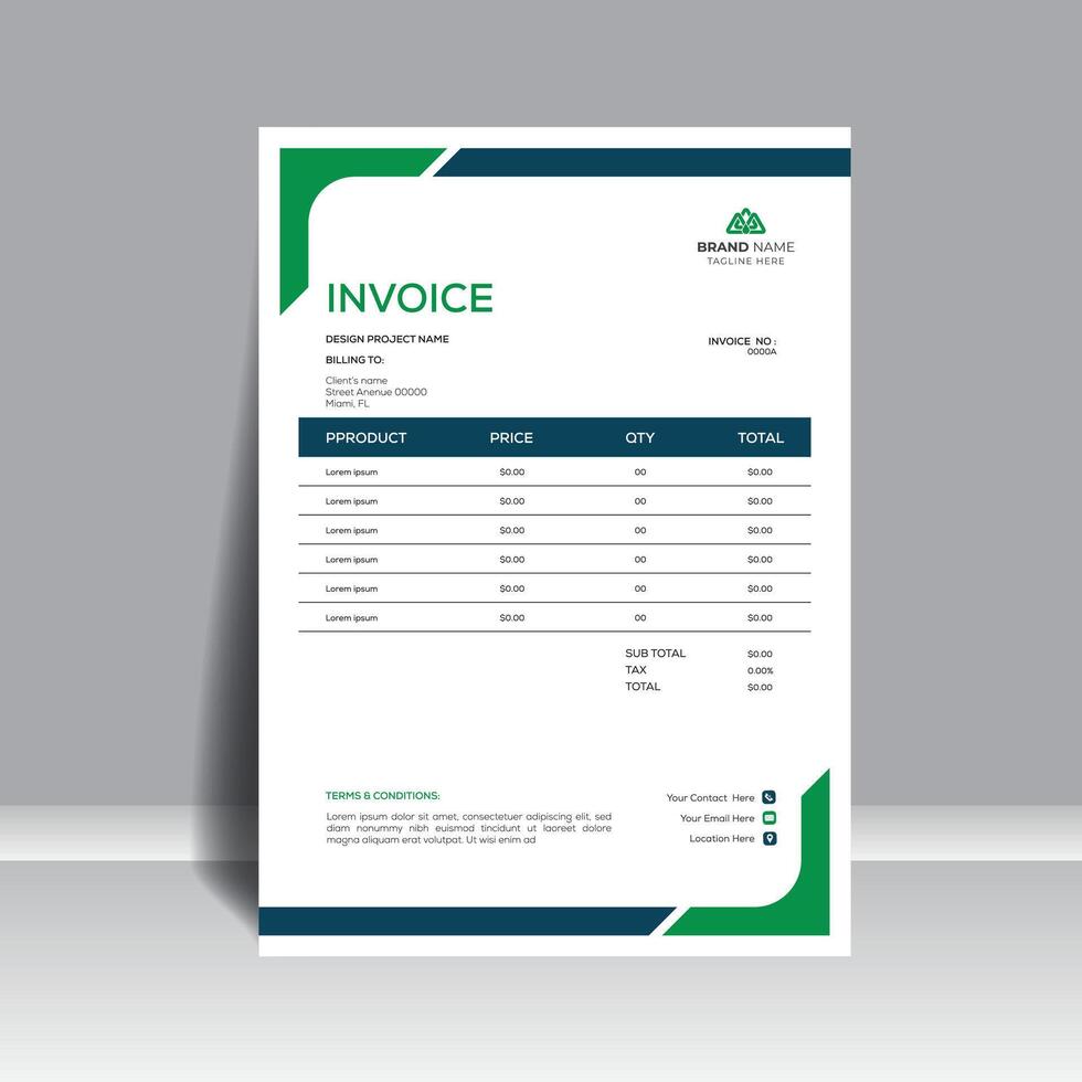 Unique creative professional invoice bill form business invoice accounting vector