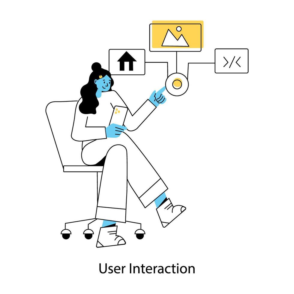 Trendy User Interaction vector