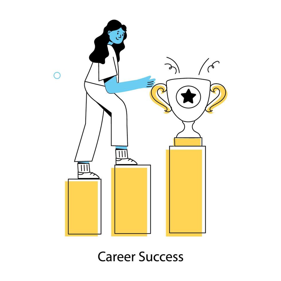 Trendy Career Success vector