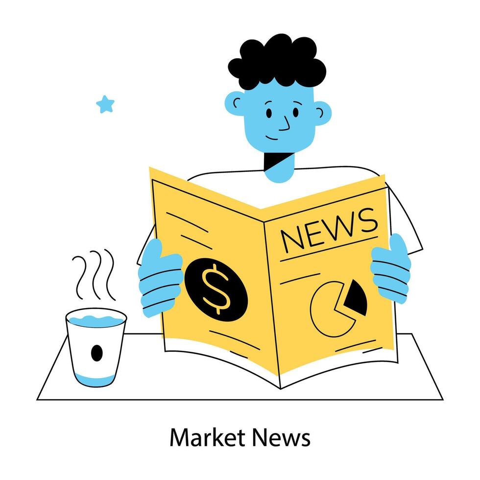 Trendy Market News vector