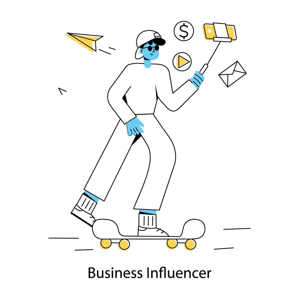 Trendy Business Influencer vector