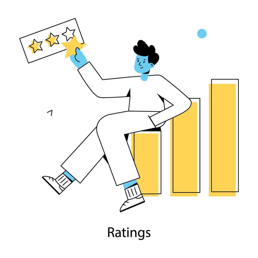 Trendy Ratings Concepts vector
