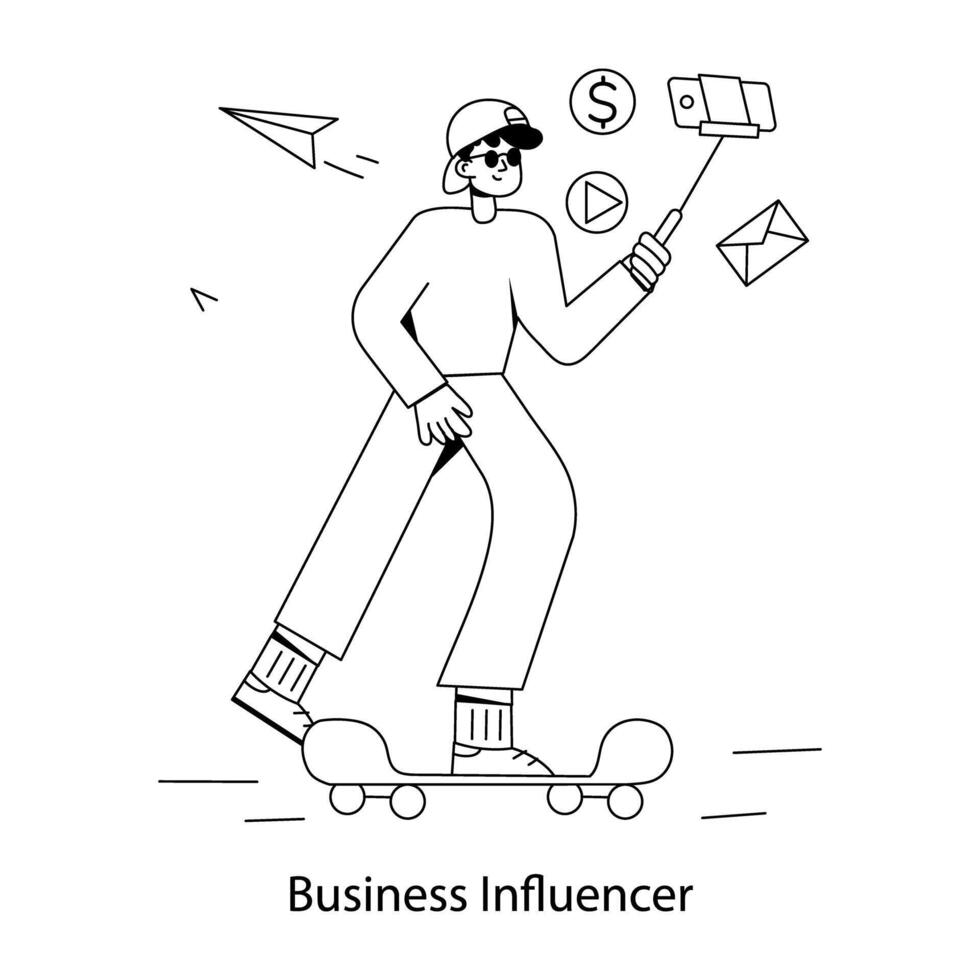 Trendy Business Influencer vector