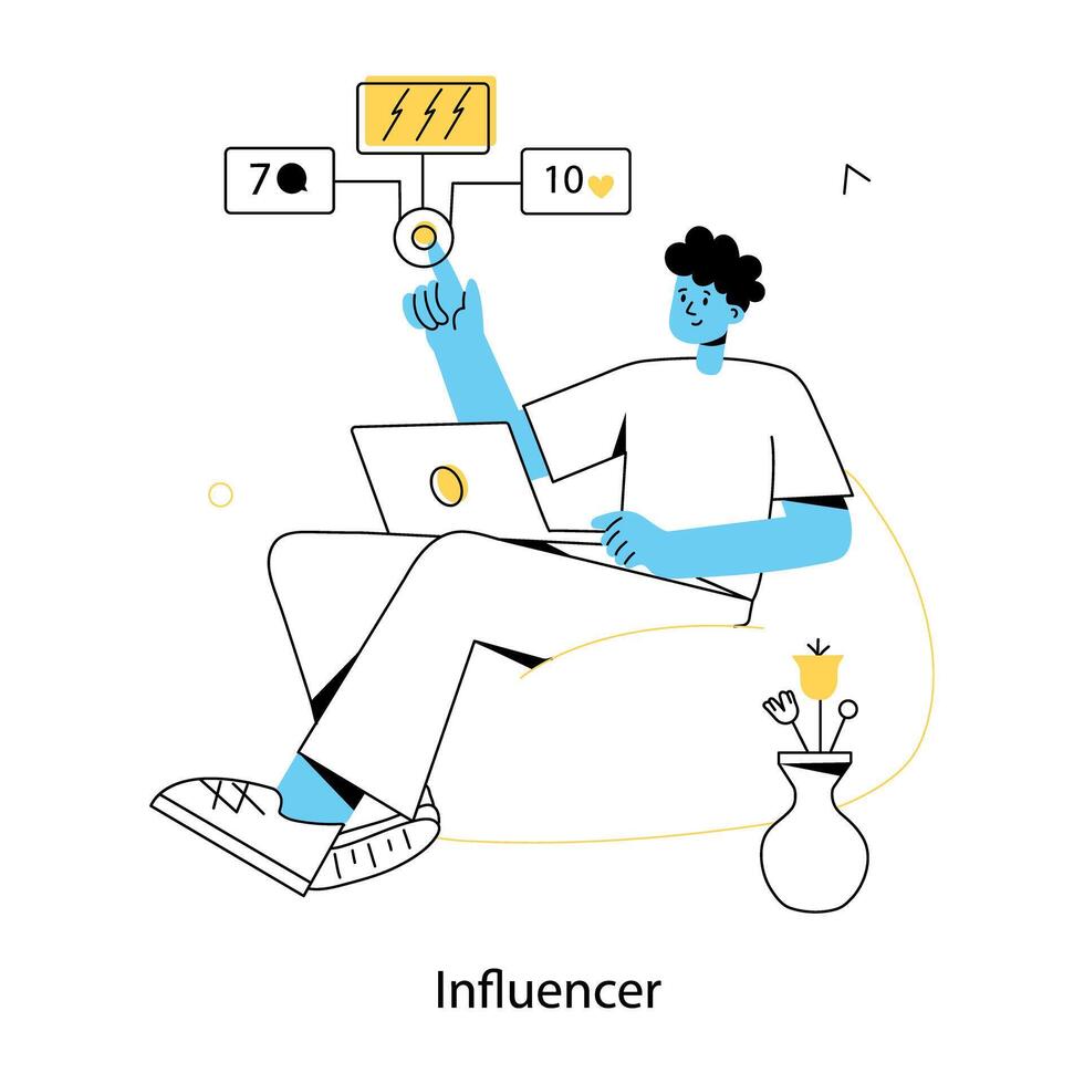Trendy Influencer Concepts vector