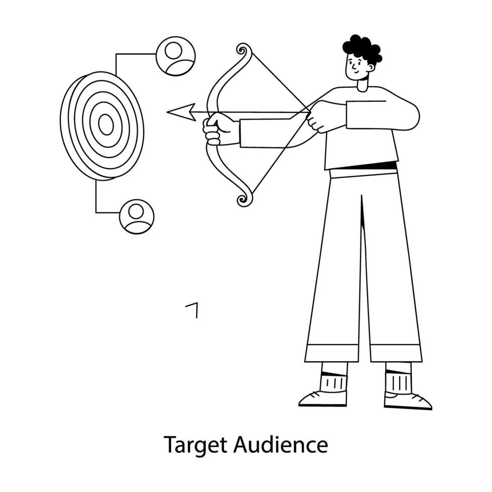 Trendy Target Audience vector