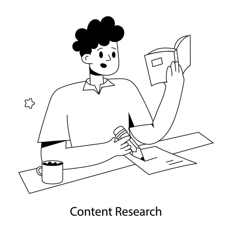 Trendy Content Research vector