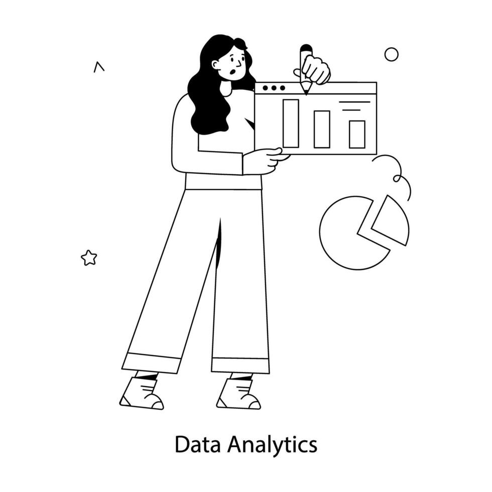 Trendy Data Analytics vector