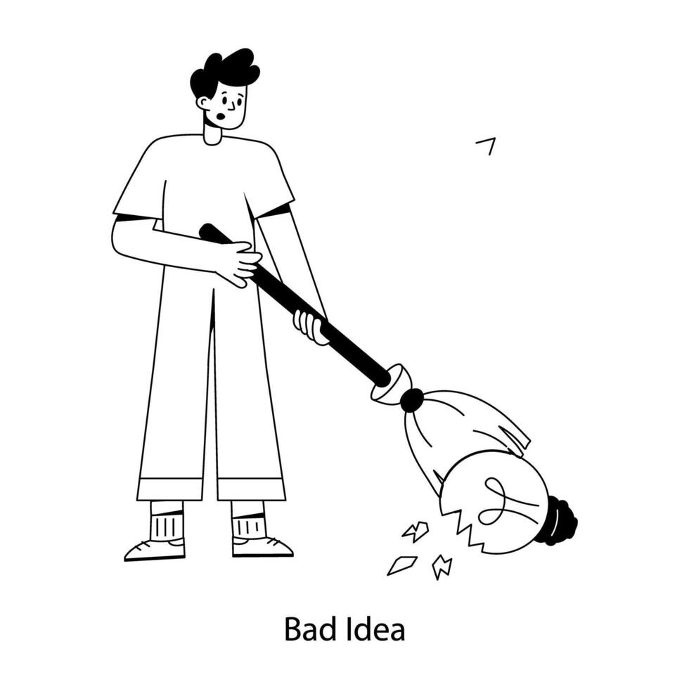 Trendy Bad Idea vector