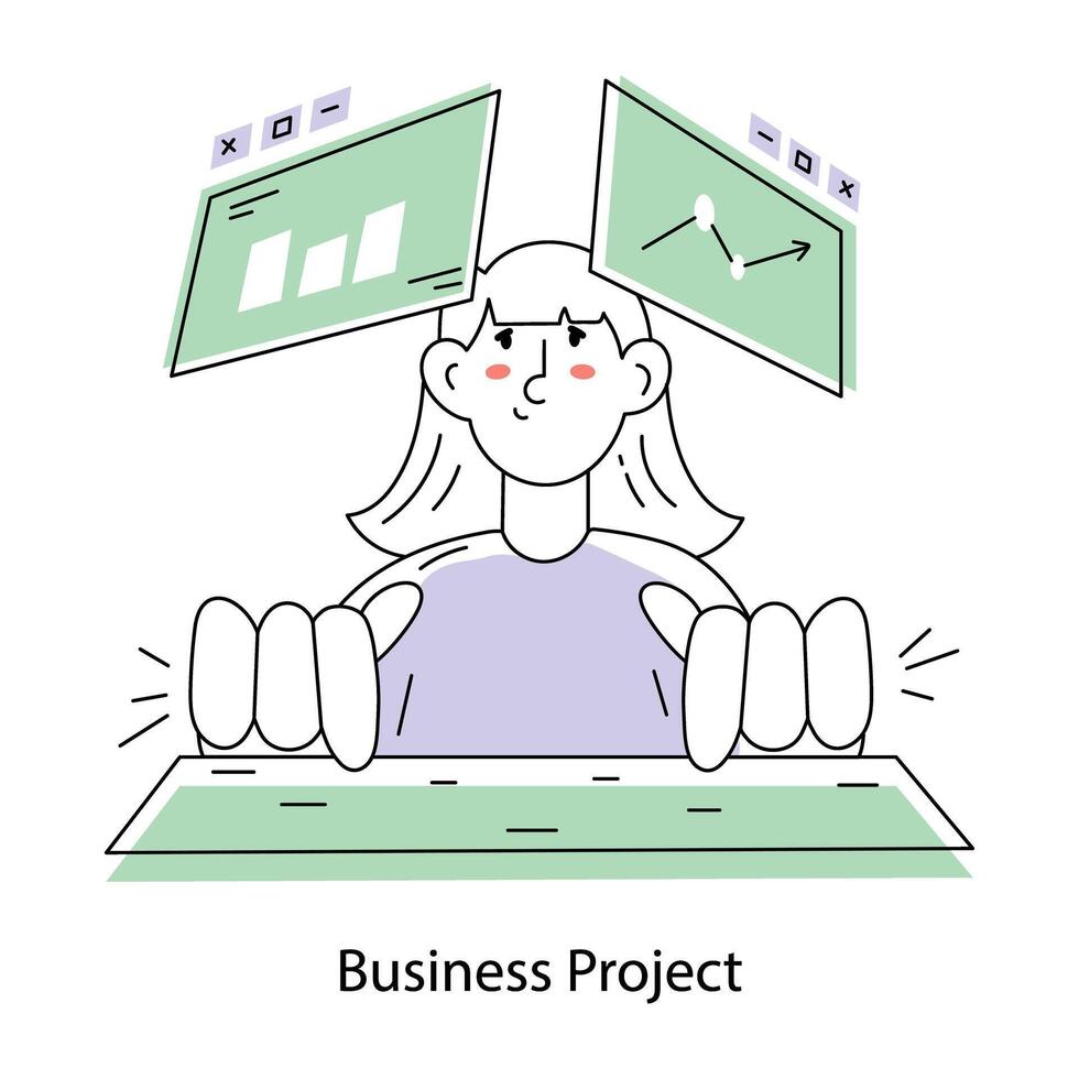 Trendy Business Project vector