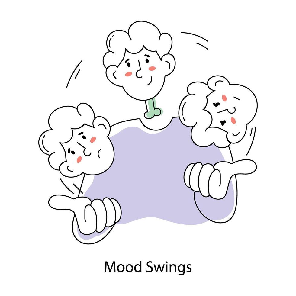 Trendy Mood Swings vector