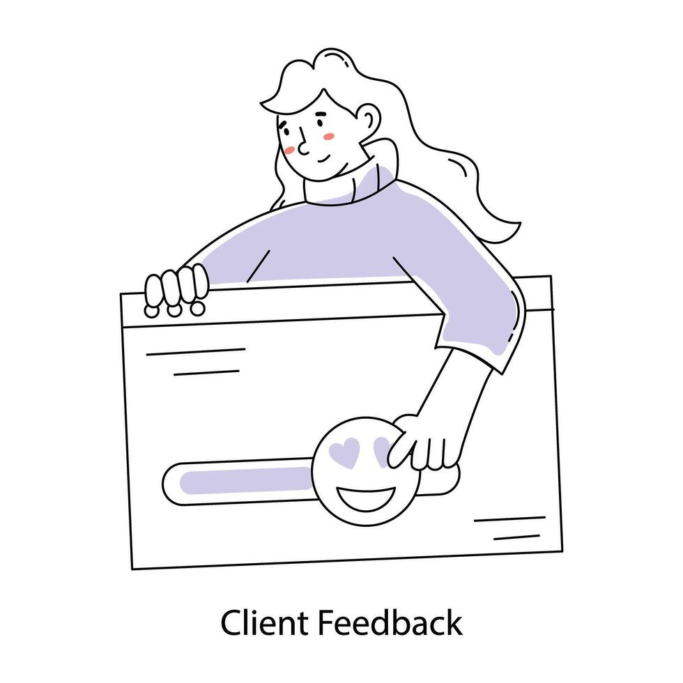 Trendy Client Feedback vector
