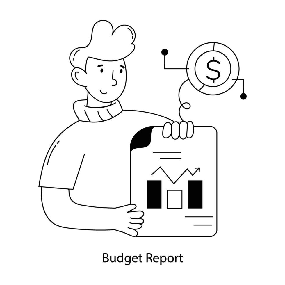 Trendy Budget Report vector