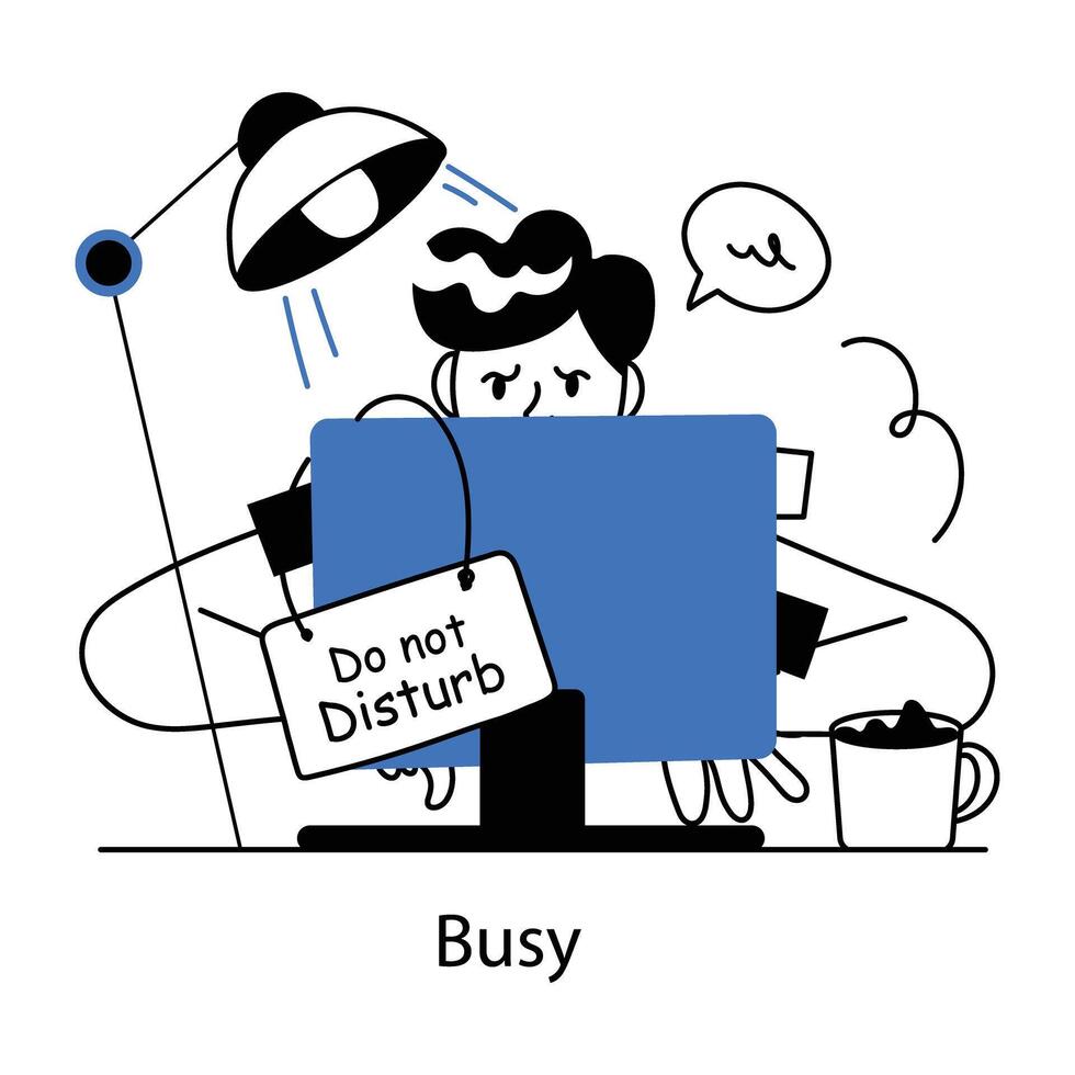 Trendy Busy Concepts vector