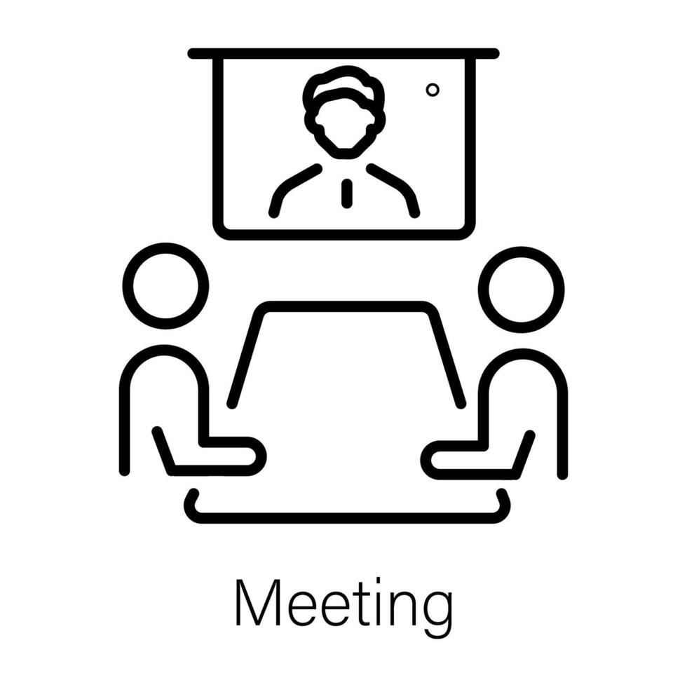 Trendy Meeting Concepts vector
