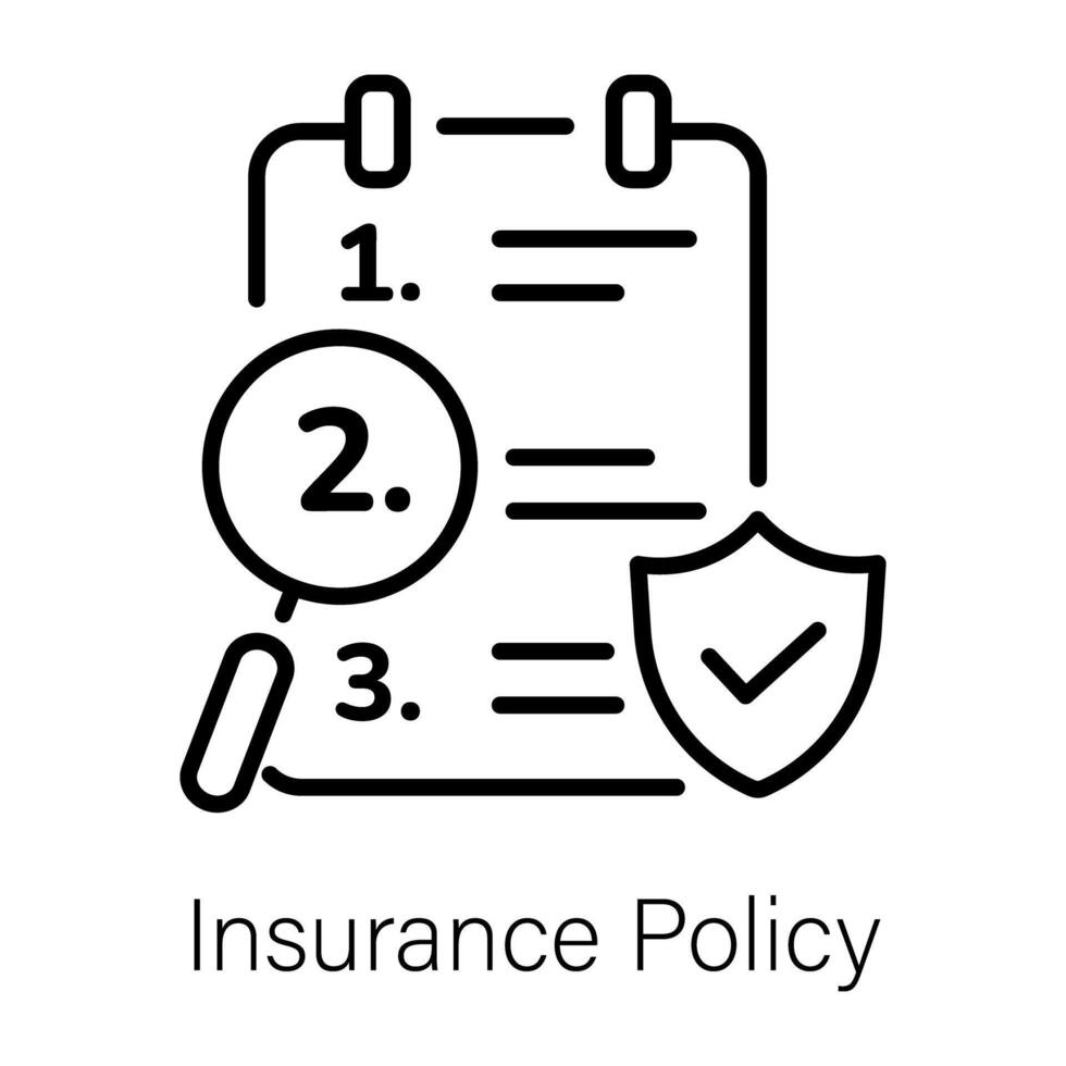 Trendy Insurance Policy vector