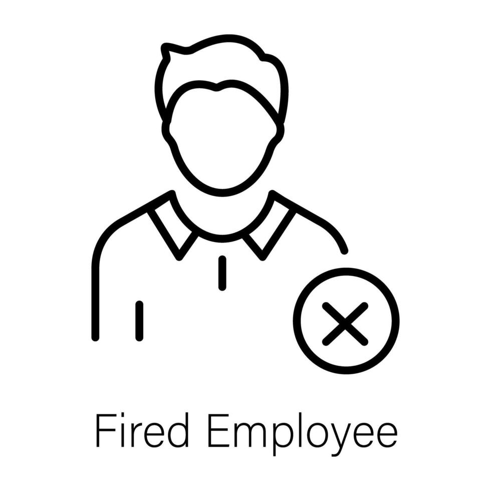 Trendy Fired Employee vector