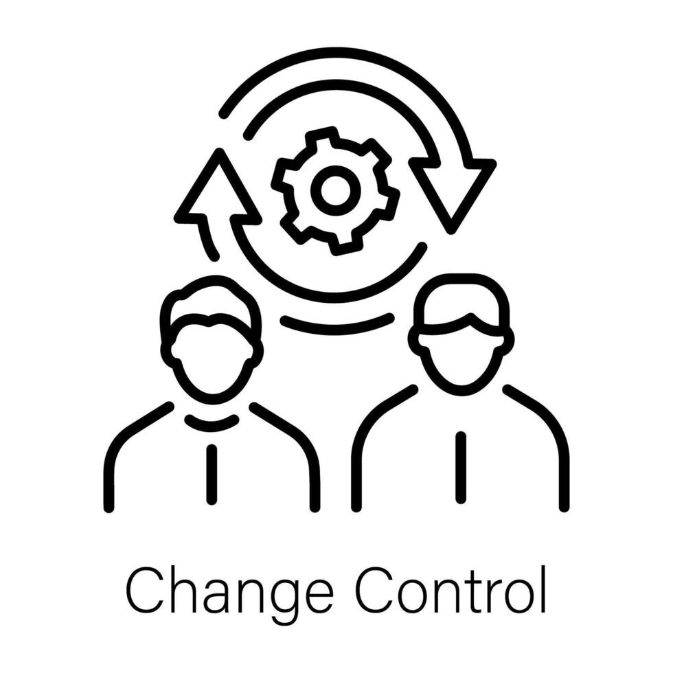 Trendy Change Control vector