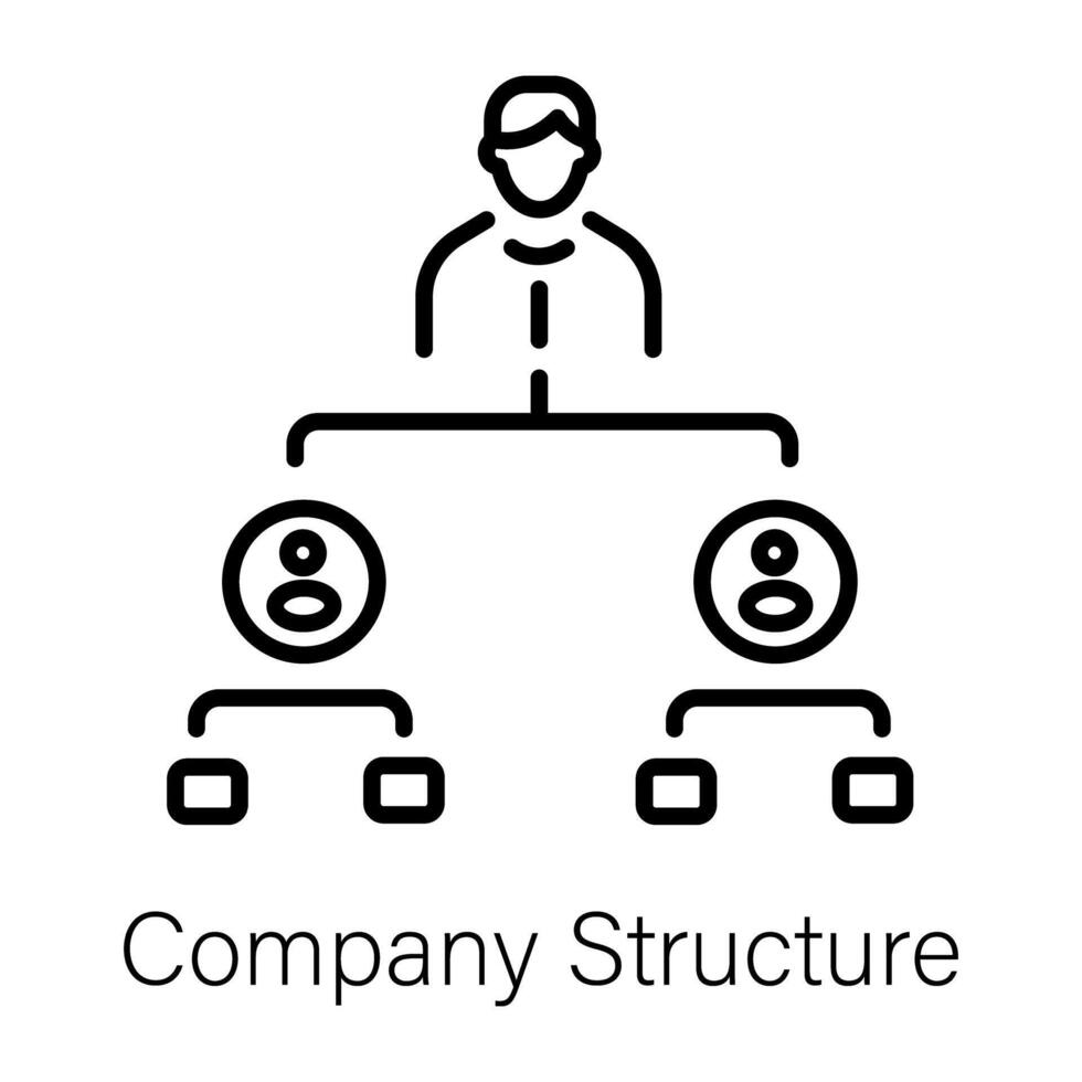 Trendy Company Structure vector