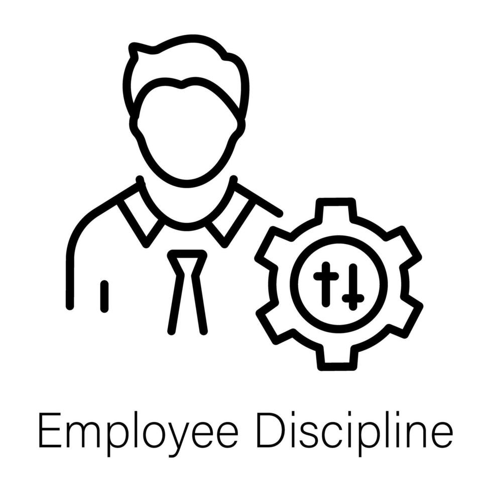 Trendy Employee Discipline vector