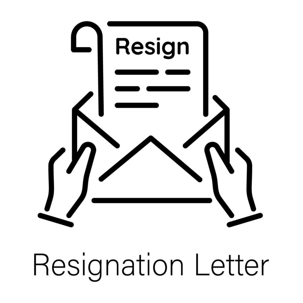 Trendy Resignation Letter vector