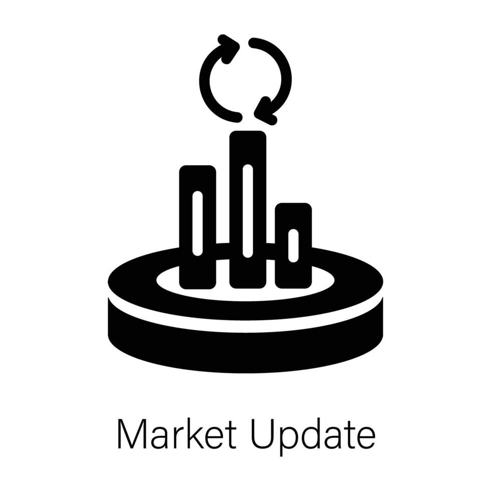 Trendy Market Update vector