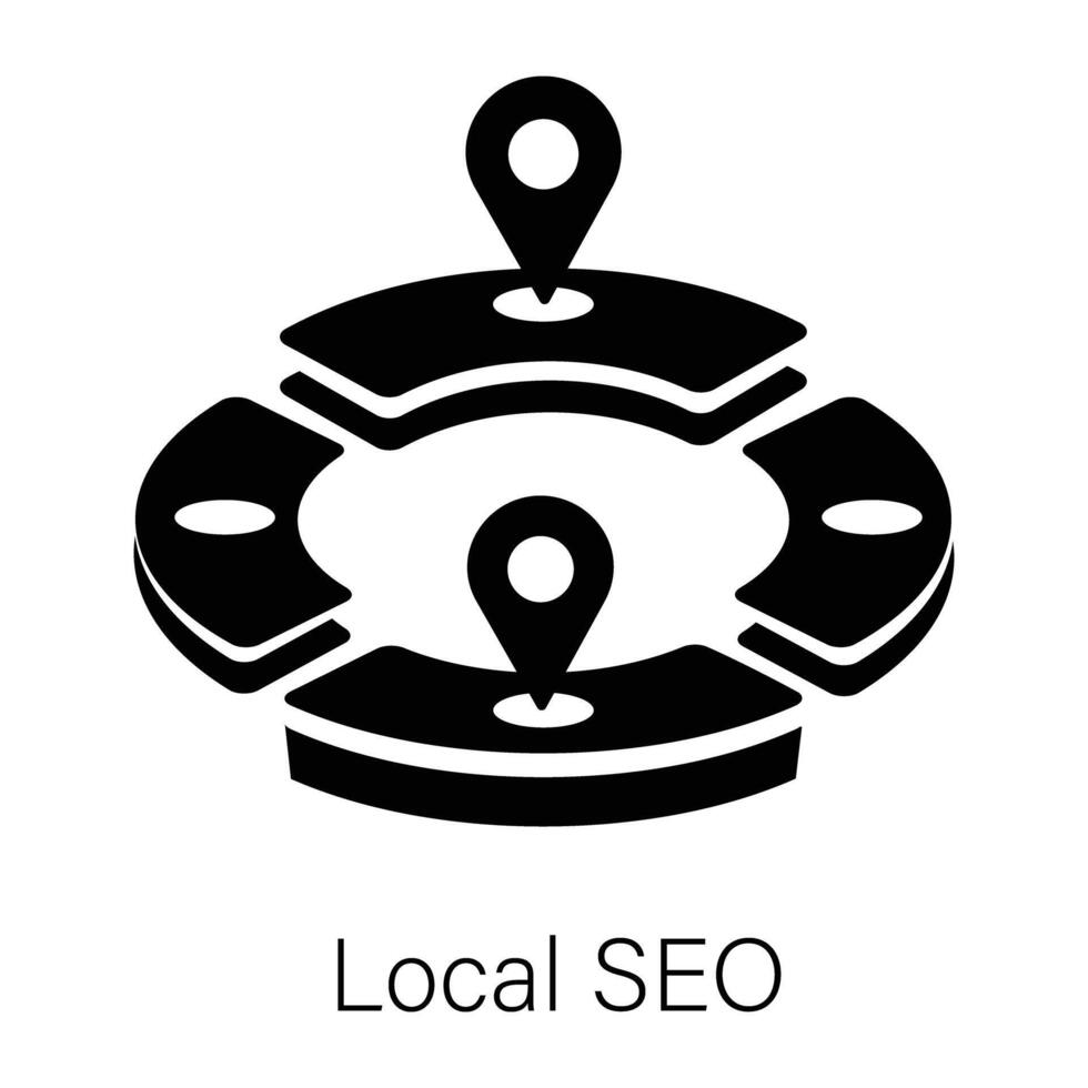 Trendy Local SEO vector