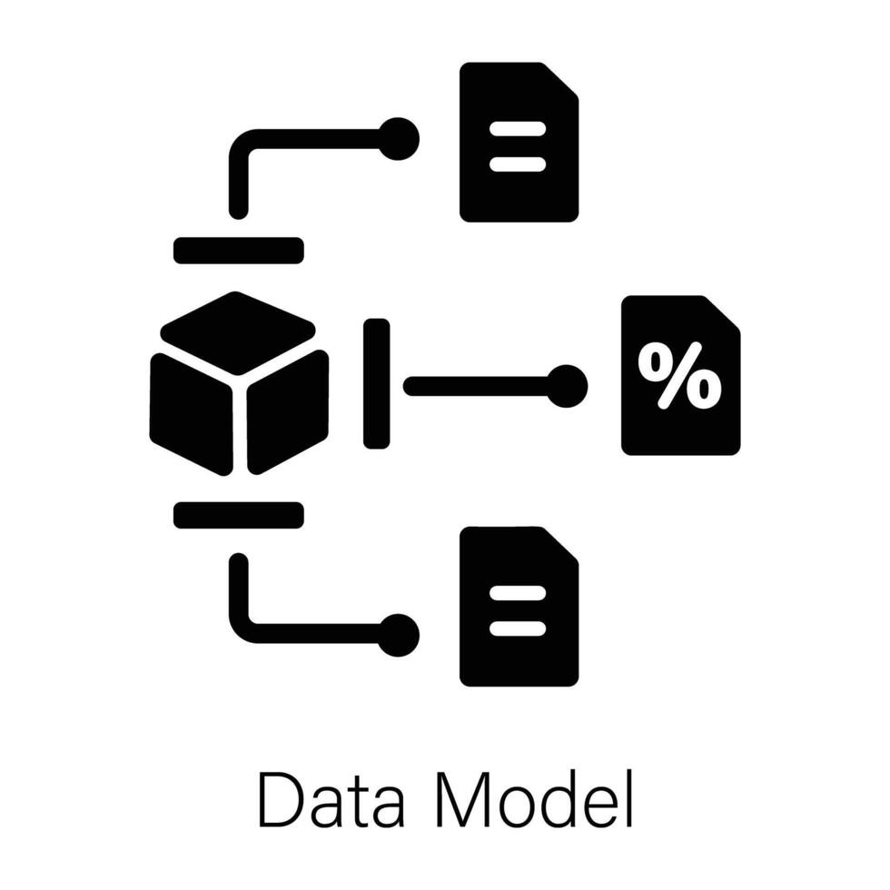 Trendy Data Model vector
