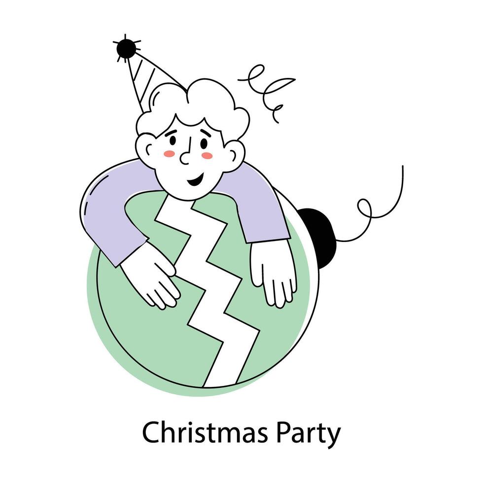 Trendy Christmas Party vector