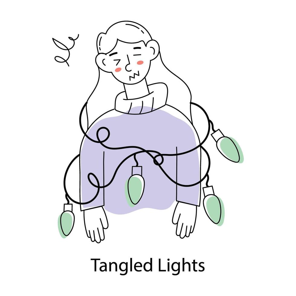 Trendy Tangled Lights vector