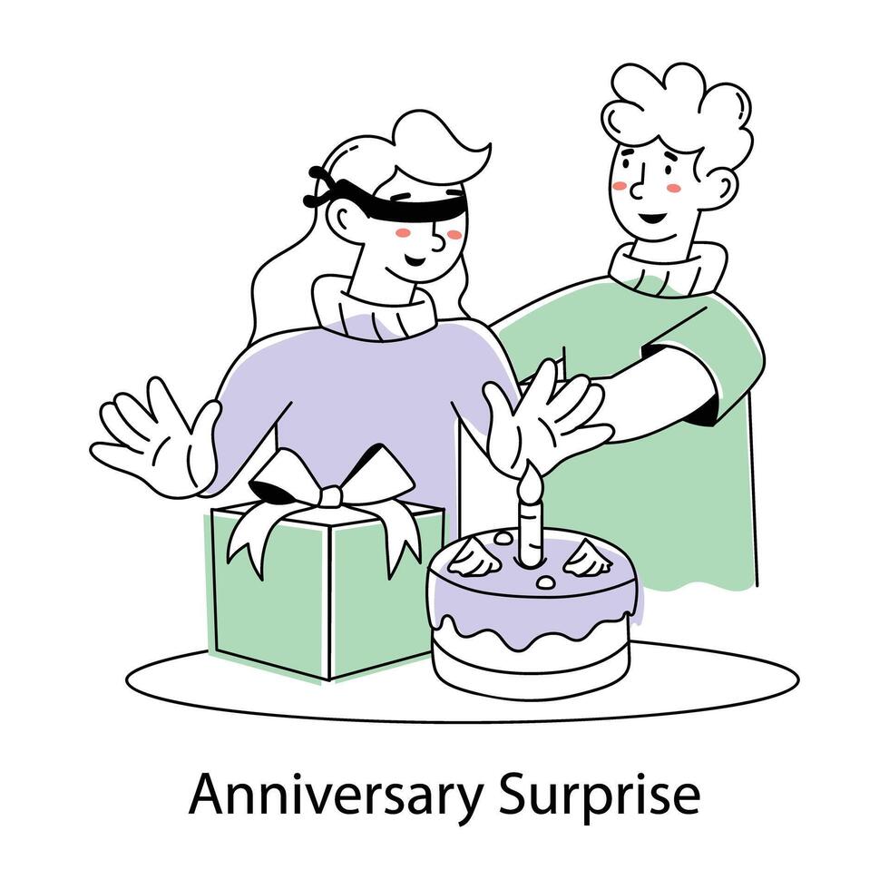Trendy Anniversary Surprise vector