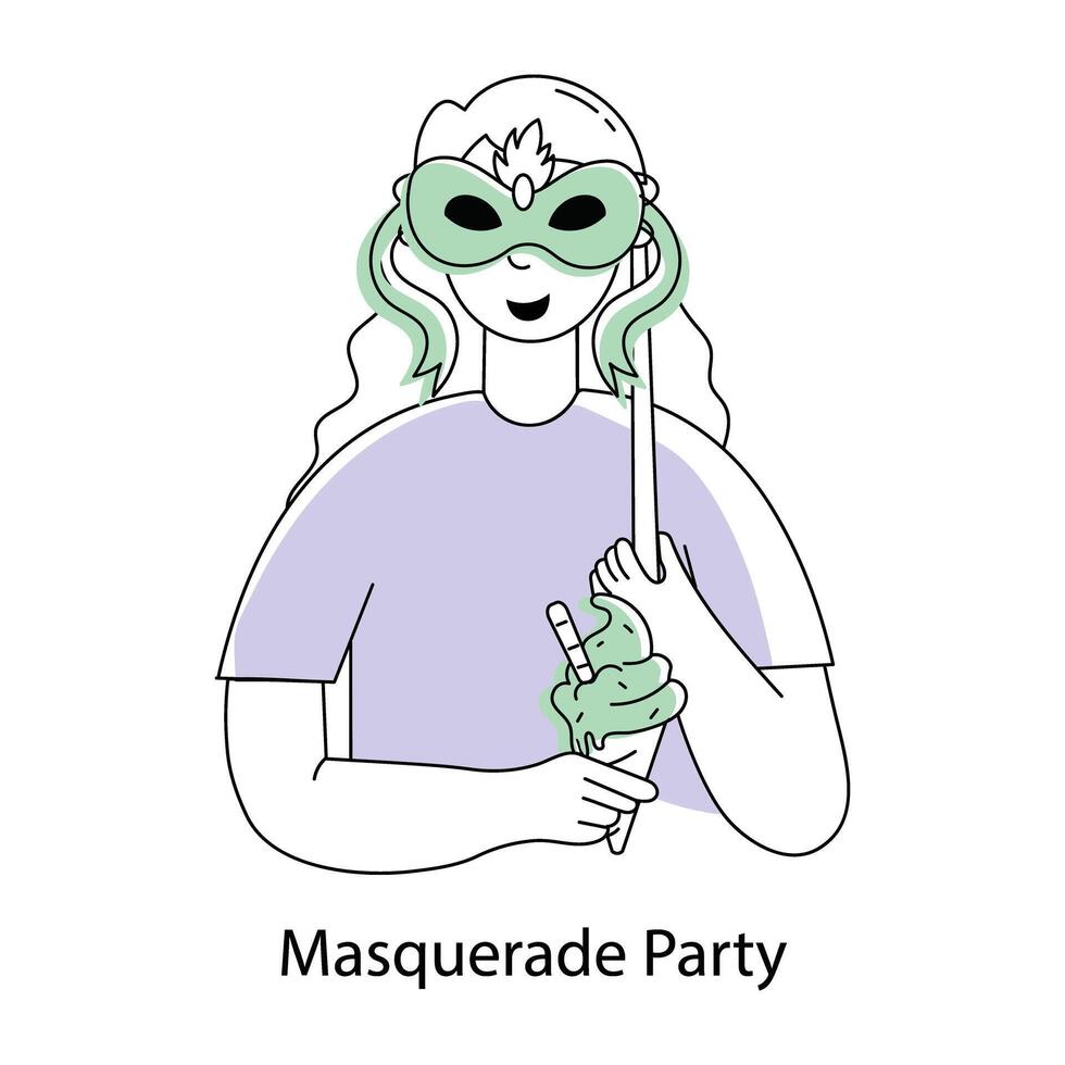 Trendy Masquerade Party vector