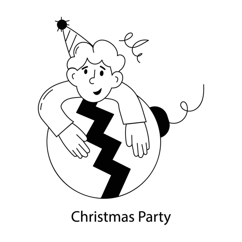 Trendy Christmas Party vector