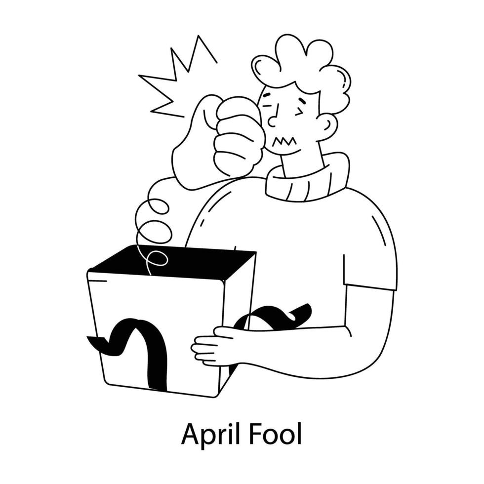 Trendy April Fool vector